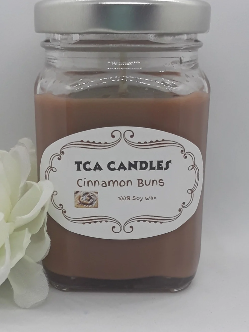 TCA Candles Cinnamon Buns Soy Candle - Brown